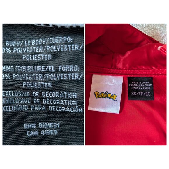 Nintendo Pokémon Trainer Pullover Anorak Jacket – Red/Black/White – XS - Picture 8 of 11
